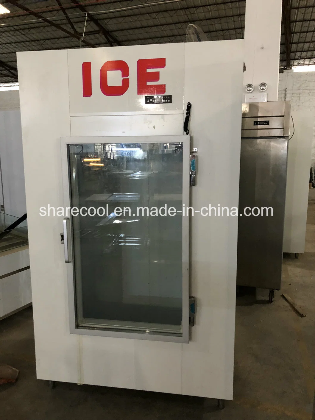 Single Glass Door Bagged Ice Merchandiser with Ce