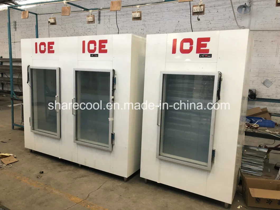 Single Glass Door Bagged Ice Merchandiser with Ce