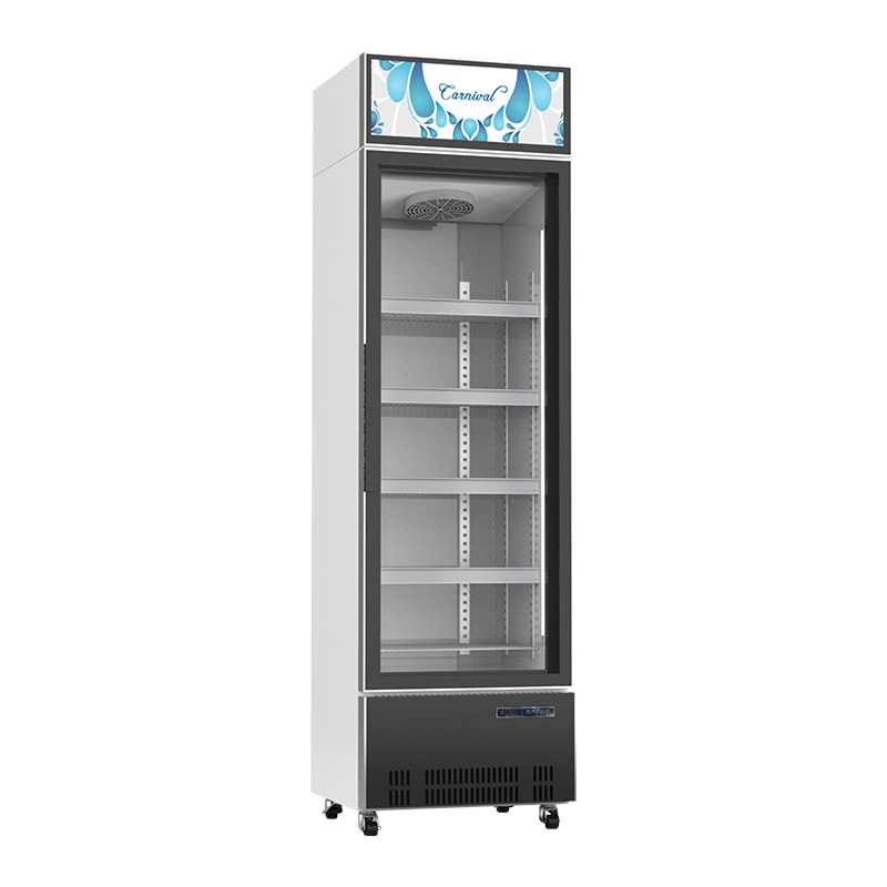 Vertical Shop Retail Refrigerated Glass Door Merchandiser