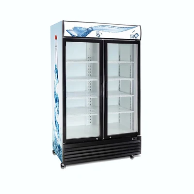 Glass Door Upright Merchandiser with Fan Cooling and 1000L Volume